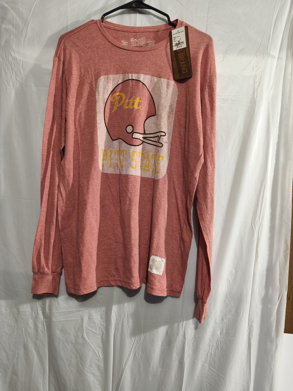 Original Retro Brand Red Long Sleeve Pitt State Graphic Sweatshirt